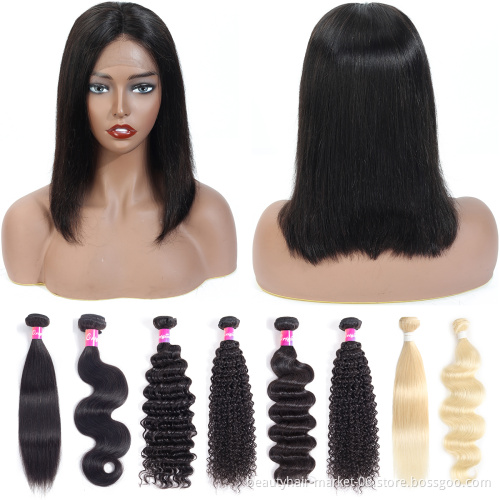 Brazilian Human Hair Lace Front Wig,Straight Virgin Hair Lace Wig For Black Women,Pre Pluck Lace Wig With Baby Hair